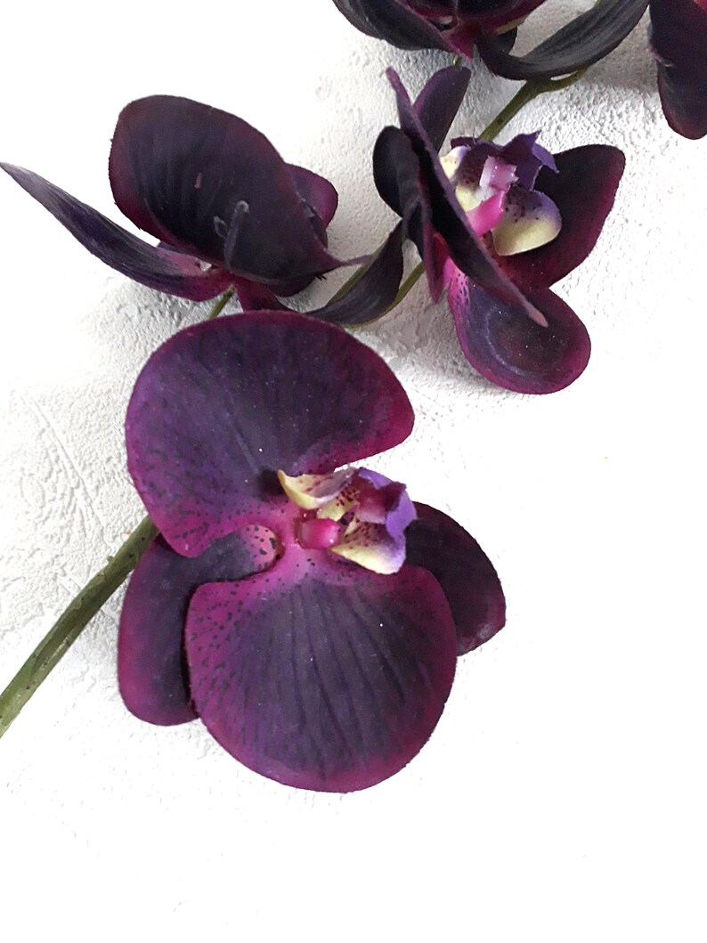 Artificial orchid faux orchid artificial purple flowers Etsy