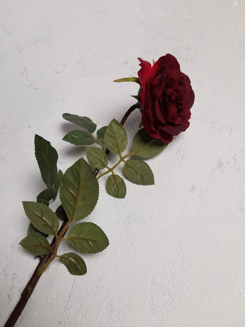 artificial rose, red rose, artificial flowers, gift for her, rose home decor, valentine rose, red flowers, red home decor, valentine roses image 5