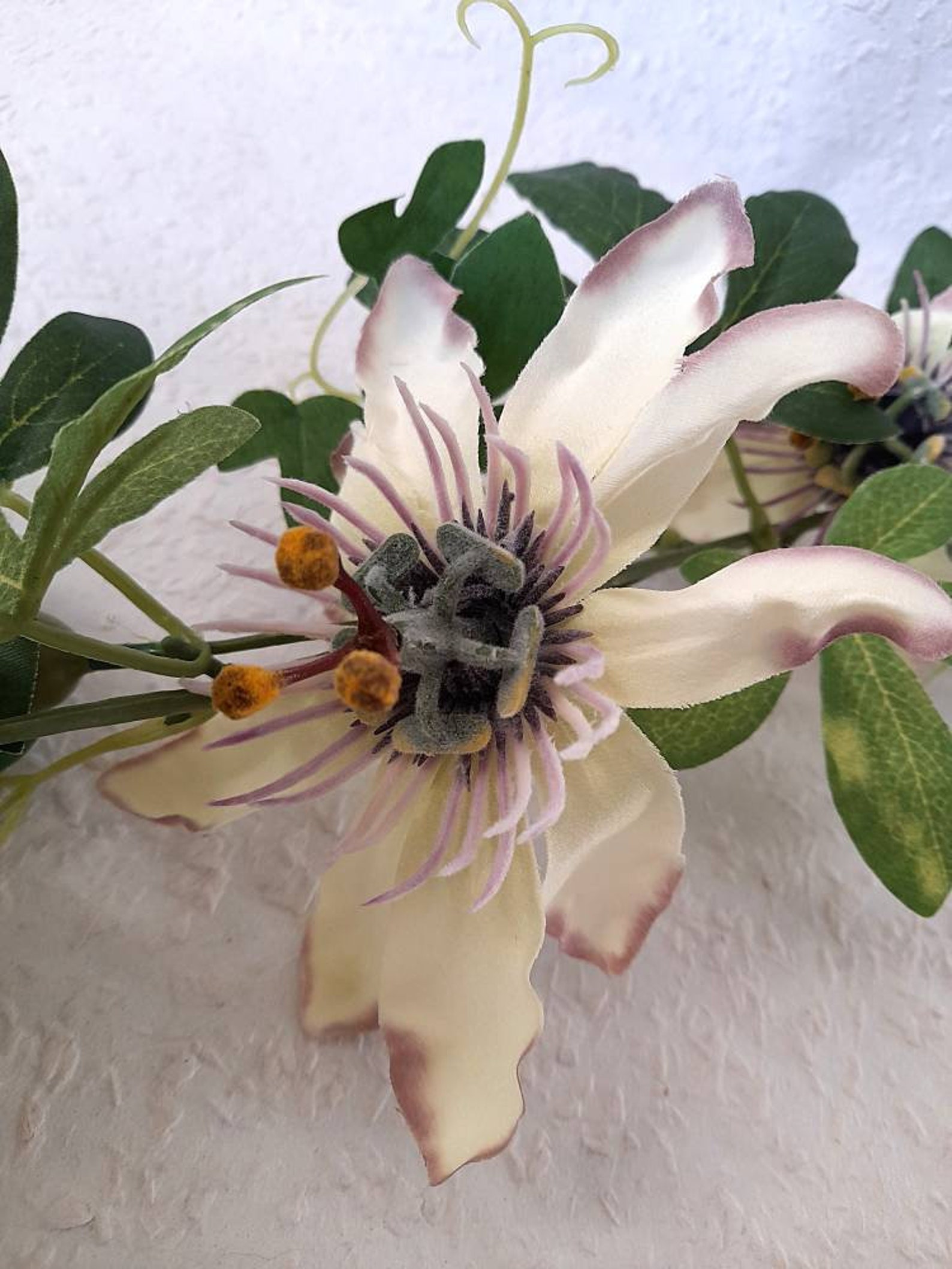 Artificial Passion Flower Artificial Flowers Green Passion Etsy