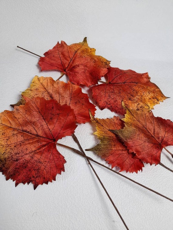 Artificial Leaf Red Leaves Autumn Leaves Fall Decor Autumn Etsy Artificial Leaf Red Leaves Autumn Leaves Fall Decor Autumn Etsy