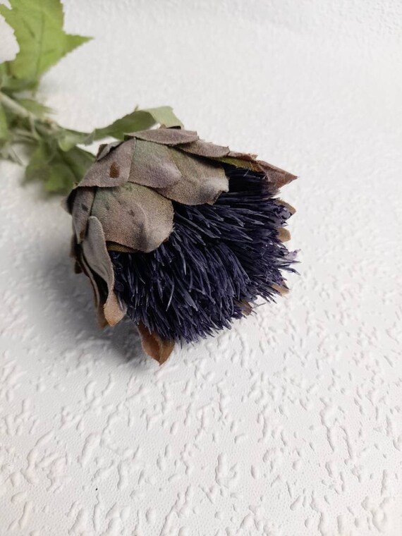 Artificial Thistle Artificial Flowers Scottish Thistle Blue Etsy