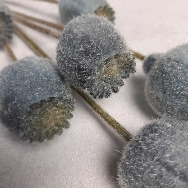 artificial poppy seed pod, poppy seed pod, papaver, artificial papaver, grey home decor, rustic home decor, rustic wedding, rustic bouquet