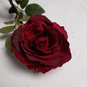 artificial rose, red rose, artificial flowers, gift for her, rose home decor, valentine rose, red flowers, red home decor, valentine roses image 3