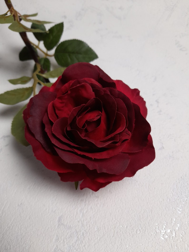 artificial rose, red rose, artificial flowers, gift for her, rose home decor, valentine rose, red flowers, red home decor, valentine roses image 3