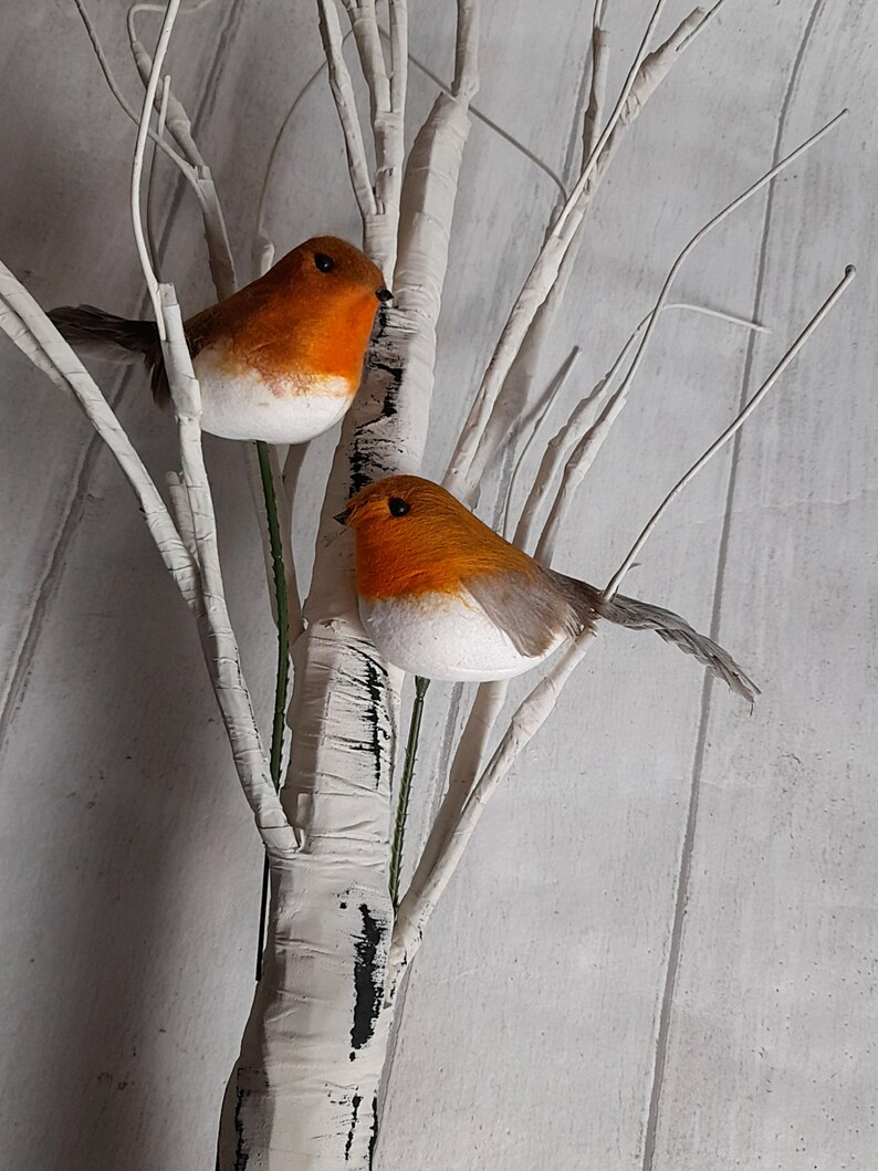 Artificial feather bird faux bird robin bird craft bird Etsy