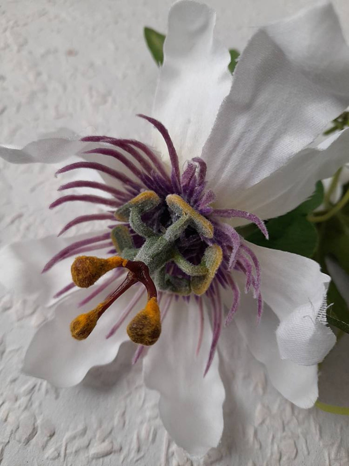 Artificial Passion Flower Artificial Flowers White Passion Etsy