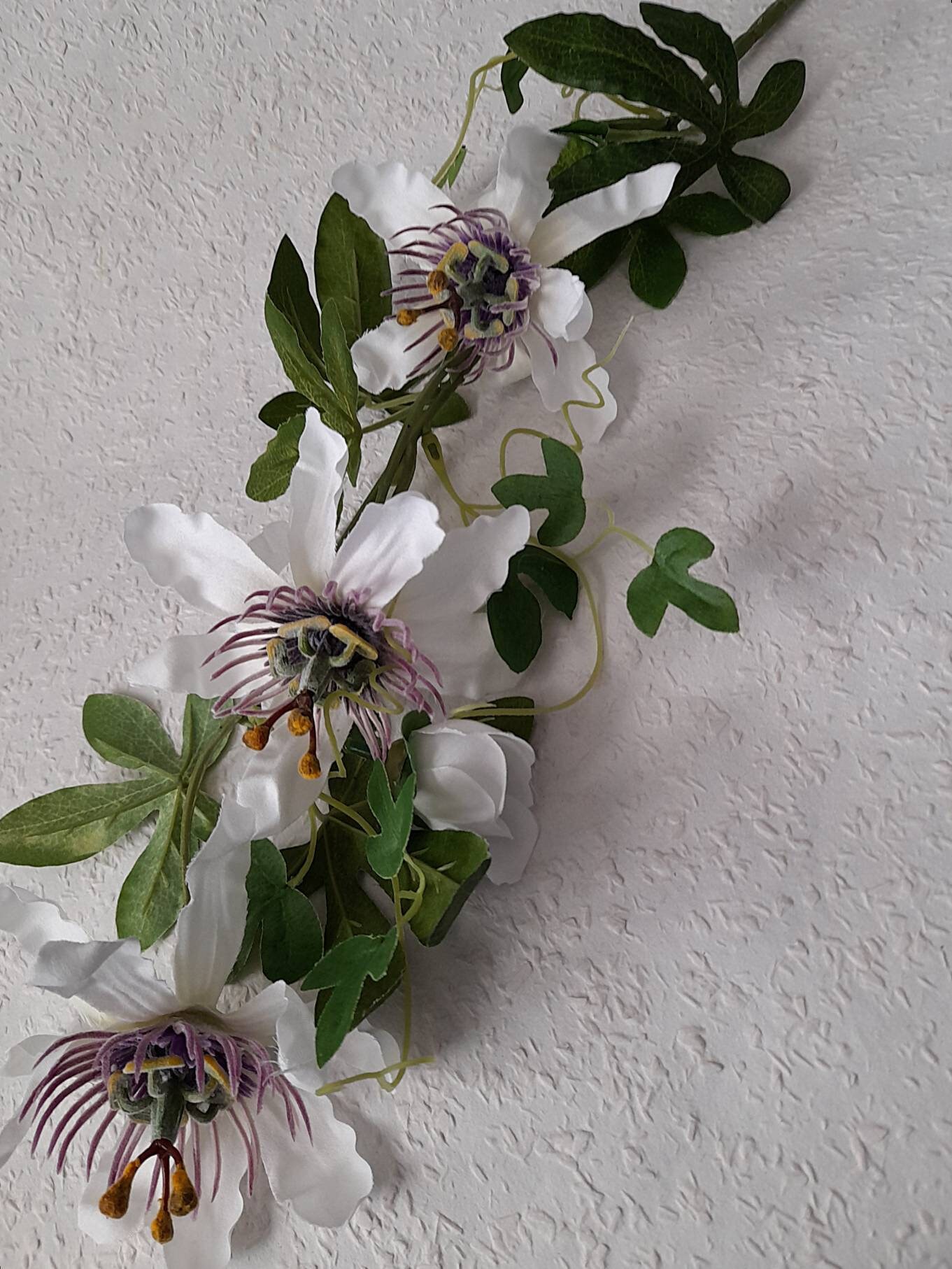 Artificial passion flower artificial flowers white flowers Etsy.de
