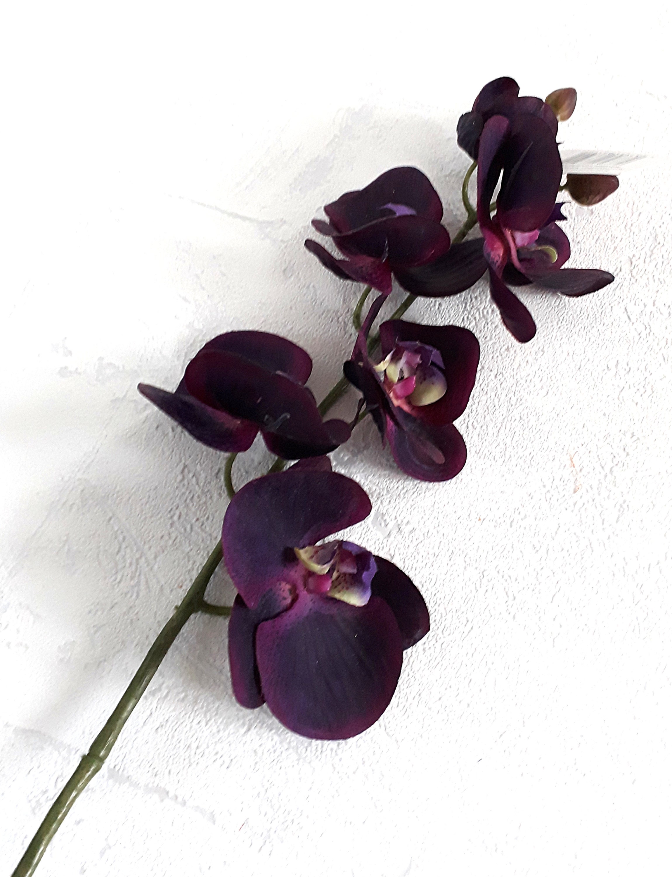 Artificial orchid faux orchid artificial purple flowers Etsy