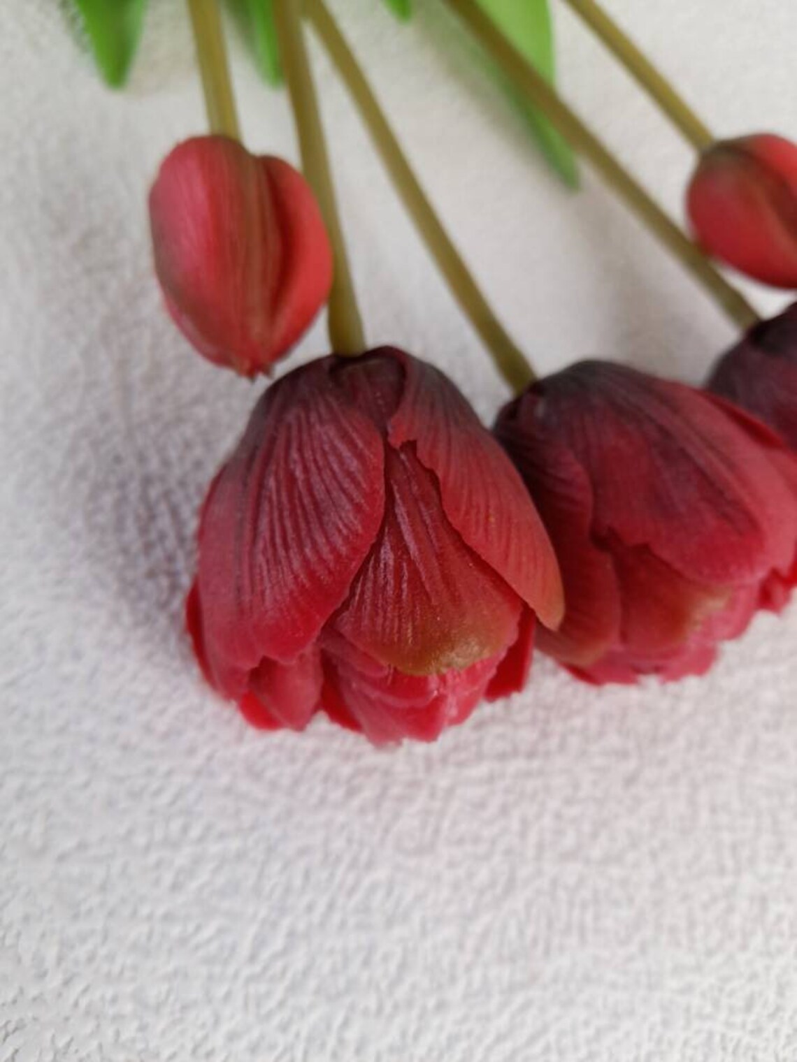 Artificial tulips red tulip flower red decor gift for her Etsy