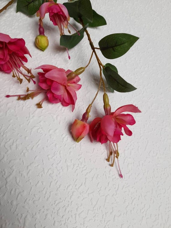Buy Artificial Fuchsia Artificial Flowers Fuchsia Gift Fuchsia Bouquet Pink Fuchsia Fuchsia Flower Pink Flowers Hanging Flowers Online in India Etsy