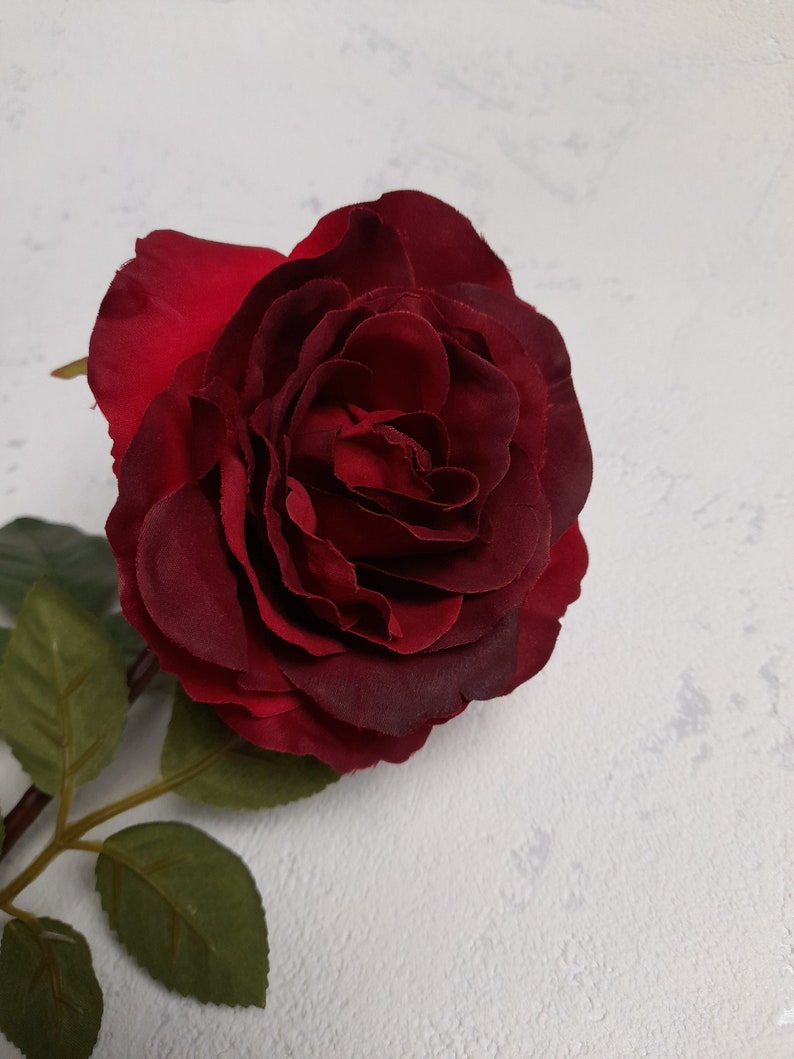 artificial rose, red rose, artificial flowers, gift for her, rose home decor, valentine rose, red flowers, red home decor, valentine roses image 1