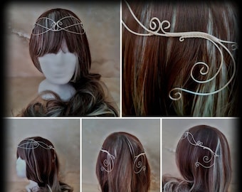 Elven Jewelry crown, elven tiara bridal hair piece - elf cosplay - LARP accessories