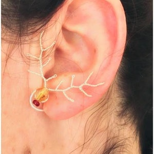 Rudolph Ear Wrap, reindeer No Piercing Earrings - xmas earrings, Stocking stuffer - xmas Gift for Her