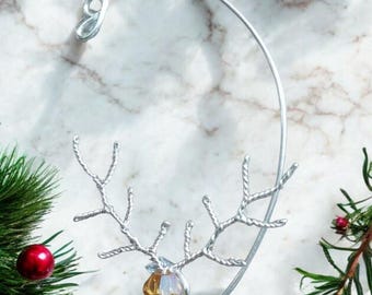 Reindeer Ear Wrap: No Piercing Xmas Earrings, Stocking Stuffer