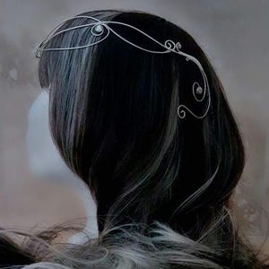Elven Jewelry crown, elven tiara bridal hair piece - elf cosplay - LARP accessories