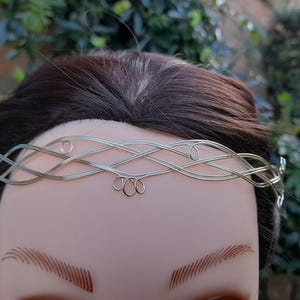 Medieval Celtic Knot circlet: wedding hairpiece, elven crown for LARP & Viking Festivals