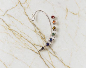 LGBTQ, gay pride earrings, No Piercing Rhinestone Sparkly Earrings,
