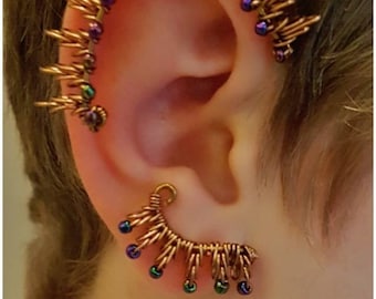 Dragon Spine Ear Cuff: Gothic Spike Non-Piercing Earring