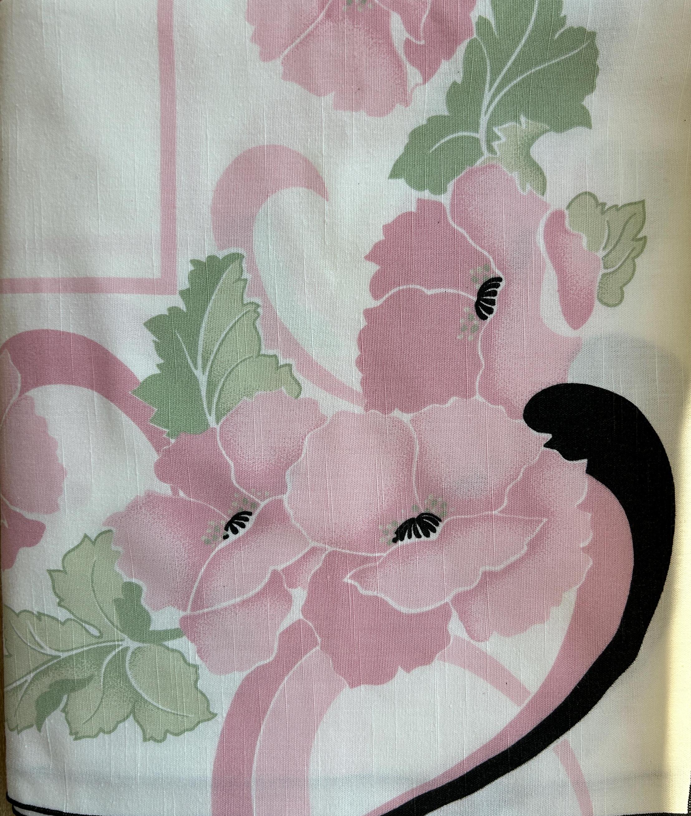 Vintage 60x100 Floral RectangularTablecloth  - Pink Floral