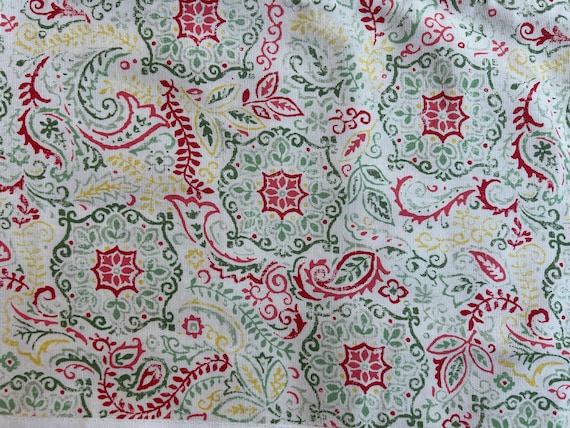 Vintage  Waverly Inspirations Heavy Cotton  Fabric - Screen Print 8 Yard Piece