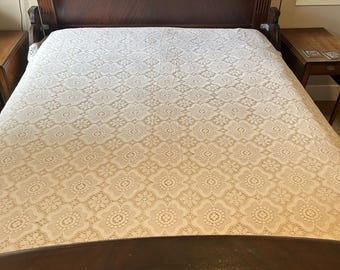 Vintage King Floral Lace Coverlet  - 98x104- King Size - In Lovely Condition!