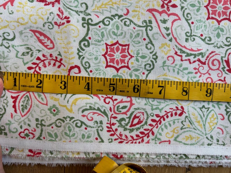 Vintage Waverly Inspirations Heavy Cotton Fabric - Screen Print 8 Yard Piece image 4