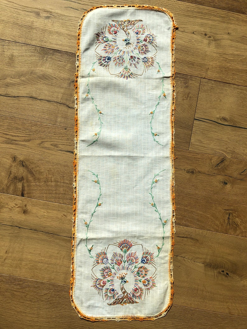 Vintage Embroidered Table Runners / Mantle Scarfs Multiple Etsy