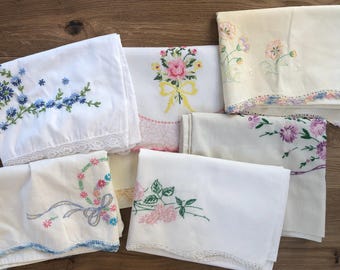 Federe vintage - Tanti modelli tra cui scegliere - Cotone stampato, ricamato, all'uncinetto - Spedizione gratuita