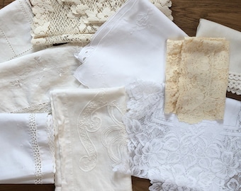 Vintage Lace Table Runners / Mantle Scarfs - Multiple Styles to Choose From - All  White & Off White - Quaker Lace, Battenberg, Floral Lace