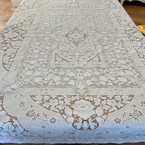 Vintage Lace Rectangular Tablecloth -  52x70 - Imperfect Condition - Classic Design
