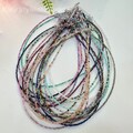 2-2.5mm Faceted Crystal Beads Necklace, Stainless Steel Chain Chokers, Healing Crystal Necklace, Gift For Her, Dainty Jewelry