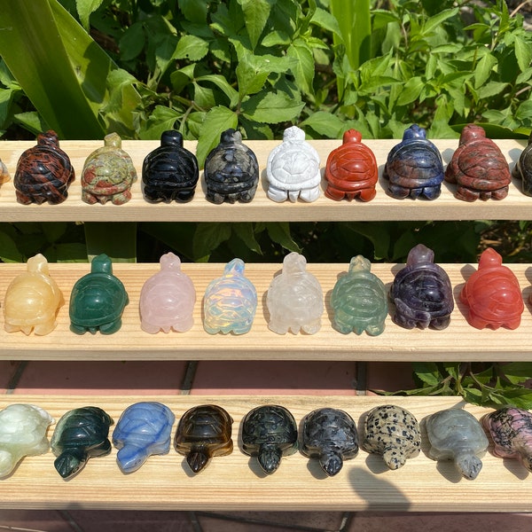 Petite gemme Turtle Decor Supply, Figurines de tortue en cristal sculpté, Animal en cristal, Cristal de guérison, Cadeau en cristal, Cristaux en gros