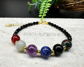 Scorpio Crystal Bead Bracelet: Astrological Birthstone Jewelry