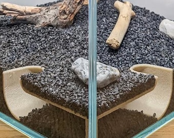Aquarium Cave for Shrimp, Betta & Corydoras - Natural Tunnel Hide, Under-Substrate Breeding Shelter, Secure Fish Tank Hideout Decor