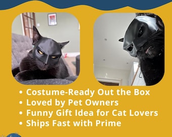 KUMSODE Máscara 3D De Murciélago Para Gatos – Disfraz Divertido De Batman Para Halloween Y Cosplay