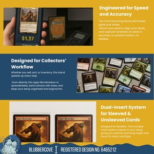 MTG Card Scanner Stand for TCG – Scan Stand for Manabox & MTG Price Checks | Fits Sleeved Cards | Magic, Pokémon, Yu-Gi-Oh Sorting Tool image 5
