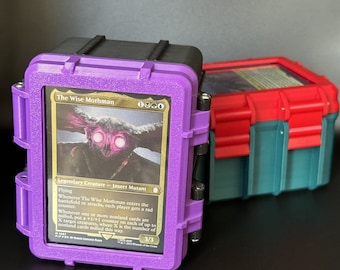 Commander Deck Box with Top Loader Display – Fits 100+ MTG Cards | EDH Storage Gift with Quick Draw Tray | Magic the Gathering Accessory