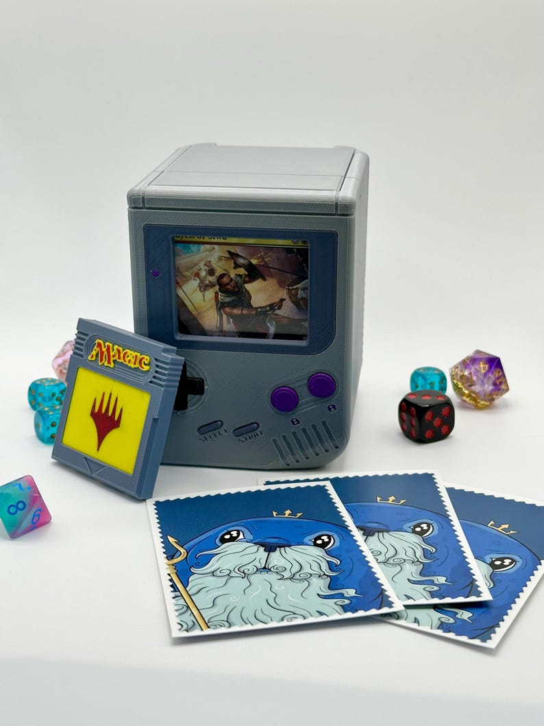 Gameboy Style Deck Box for Commander / EDH Magic the Gathering (Magnetized Lock) - Fits 100 + Single Sleeved Cards image 6