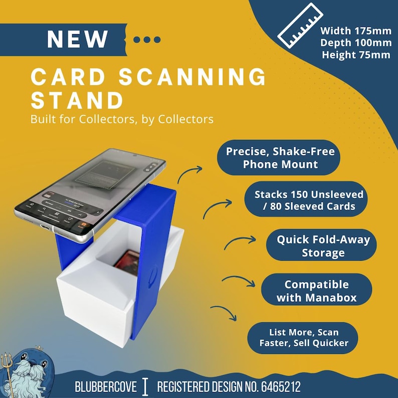 MTG Card Scanner Stand for TCG – Scan Stand for Manabox & MTG Price Checks | Fits Sleeved Cards | Magic, Pokémon, Yu-Gi-Oh Sorting Tool image 2
