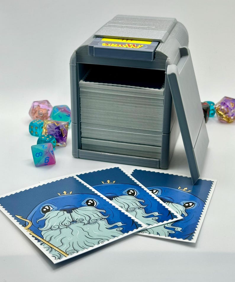 Gameboy Style Deck Box for Commander / EDH Magic the Gathering (Magnetized Lock) - Fits 100 + Single Sleeved Cards image 5
