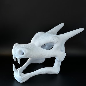 Nascondiglio a forma di teschio di drago per acquari e rettili – Decorazione per nascondiglio per acquari | Ornamento per recinti per rettili | Accessorio per teschio da terrario