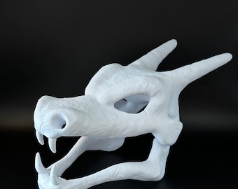 Dragon Skull Cave Hide for Aquarium & Reptile Tanks – Fish Tank Hideout Decor | Reptile Enclosure Ornament | Terrarium Skull Accessory