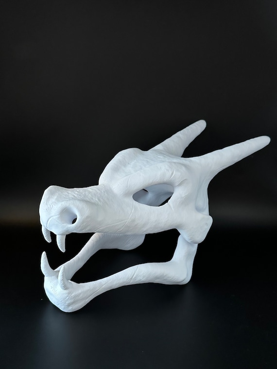 Dragon Skull Cave Hide for Aquarium & Reptile Tanks – Fish Tank Hideout Decor | Reptile Enclosure Ornament | Terrarium Skull Accessory