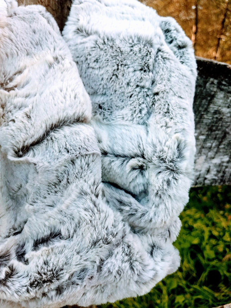 Silver Fox Luxe Cuddle Minky Infinity Scarf Etsy