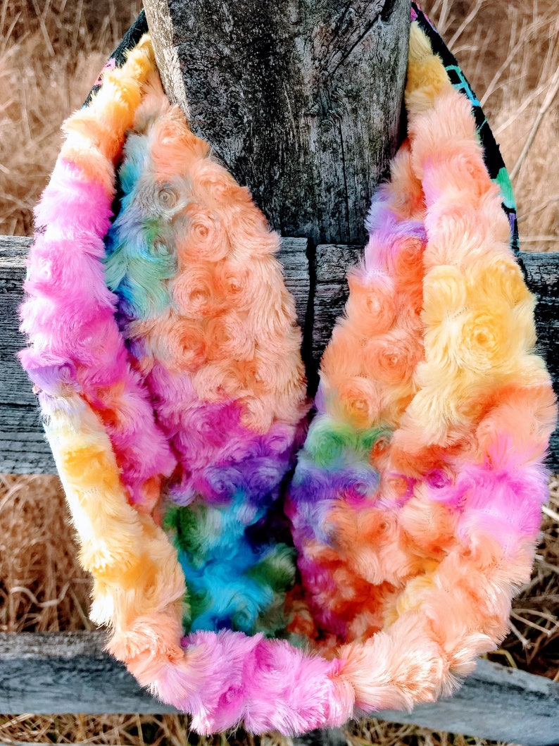 Autism Awareness  Luxe Cuddle Rainbow Sorbet  Custom Minky image 3