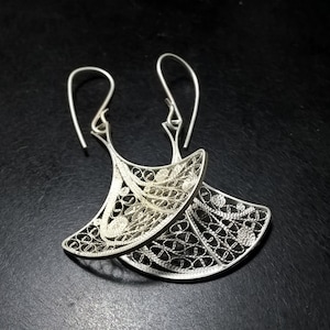 Portuguese filigree handmade sterling silver earrings