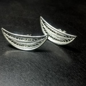 Portuguese filigree handmade sterling silver earrings