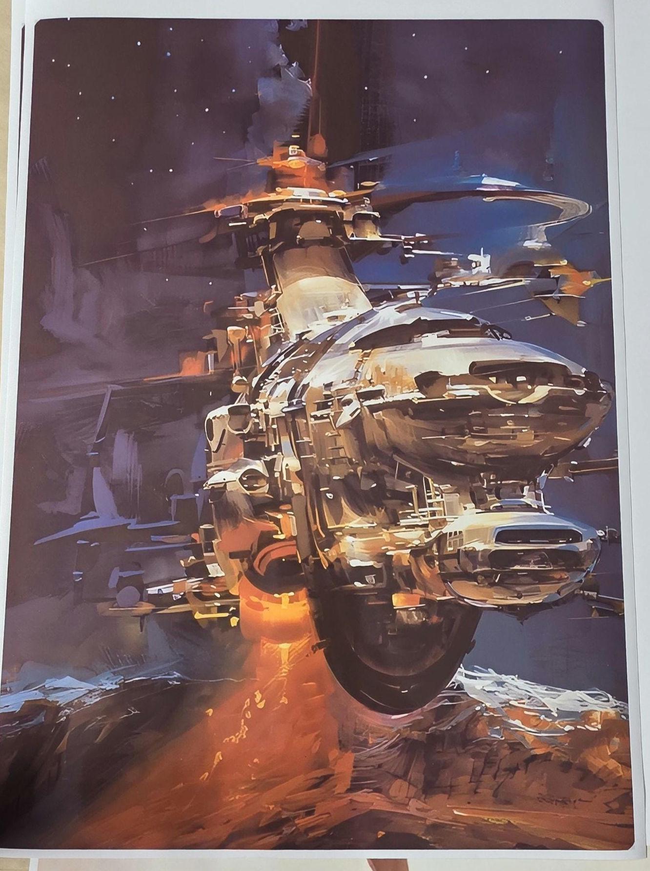 版画 John Berkey by STAR WARS\"X-wing Assault\" John Berkey by STAR WARS