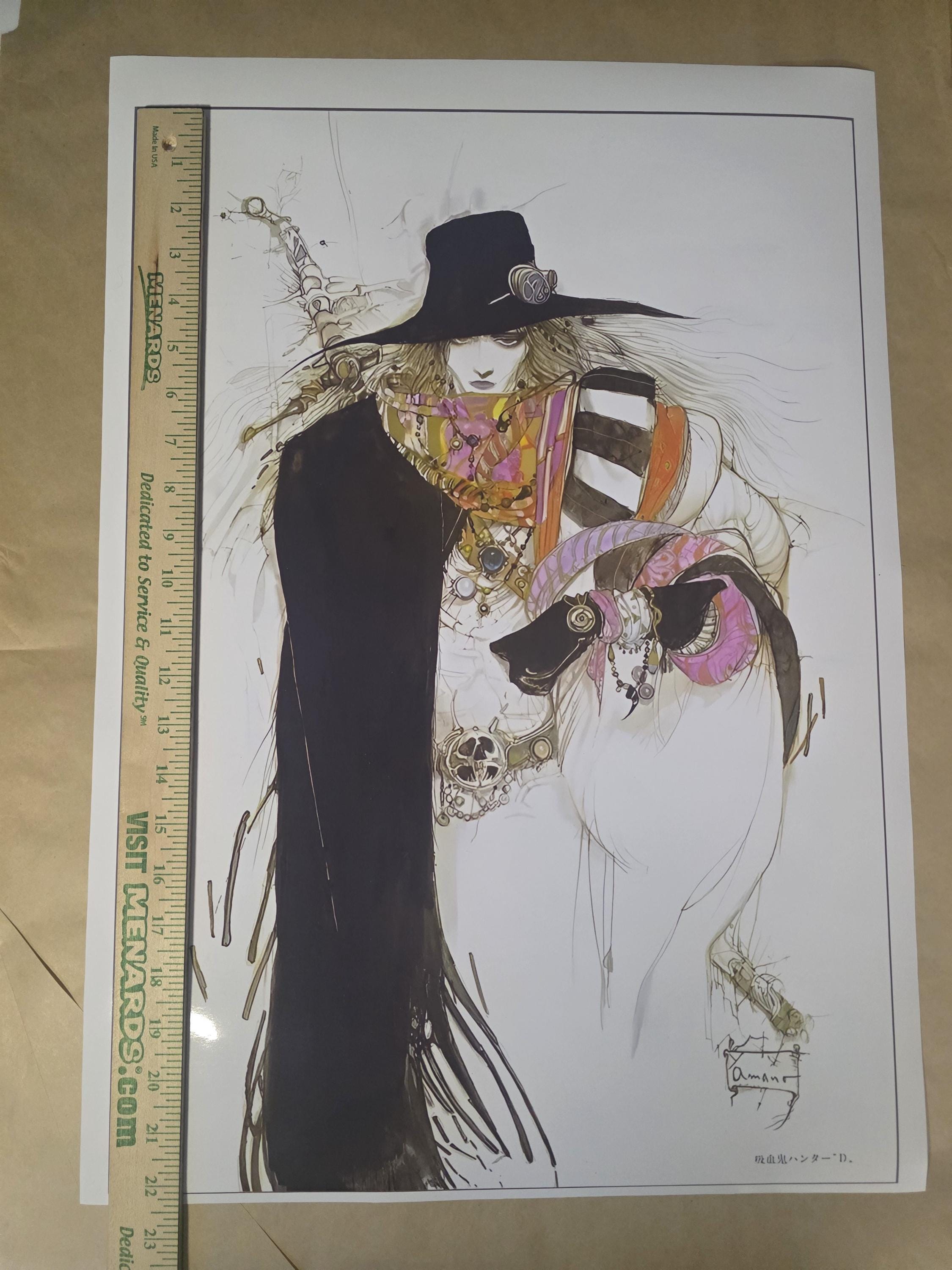 Yoshitaka Amano #1 Vampire Hunter D 15.5x22.5 Inch High Gloss