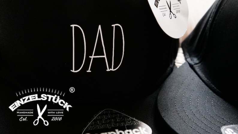 Coole Snapbackcaps für Papa,Sohn,Mama und Tochter. Caps für Erwachsene und Kinder.In tollem edlen Partnerlook. Gerne mit Namen Kostenlos Bild 3